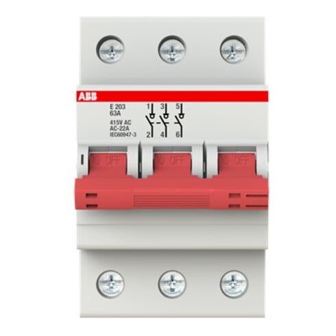 ABB Stotz S&J Einbauschalter 400V, 63A E203/63G