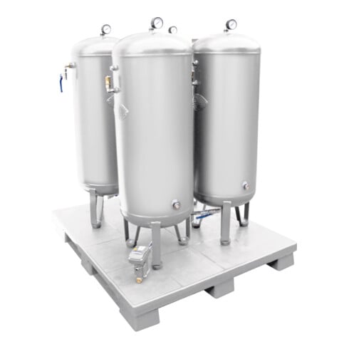 Aerotec Kesselbatterie 4 x 90L - 11 bar verzinkt