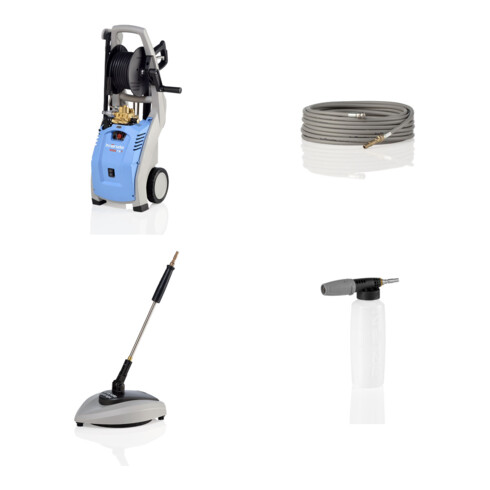 Set Kränzle Hochdruckreiniger K 1050 TST + Schauminjektor mit Behälter 1l + Terassenreiniger Round Cleaner UFO light + Rohrreinigungsschlauch 10 m