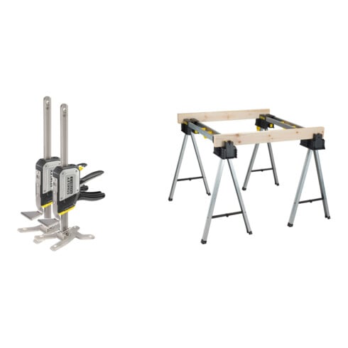 Set Stanley Einhand-Montagewerkzeug Tradelift Set + Unterstellbock FatMax, Metall Set
