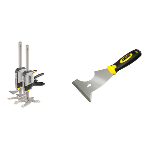Set Stanley Einhand-Montagewerkzeug Tradelift Set + Multifunktionsspachtel Breit 76mm