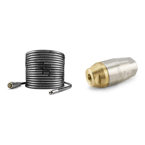 Set Kärcher Rohrreinigungsschlauch, NW 6, 20 m, 250 bar + Dreckfräser D 21 / 040