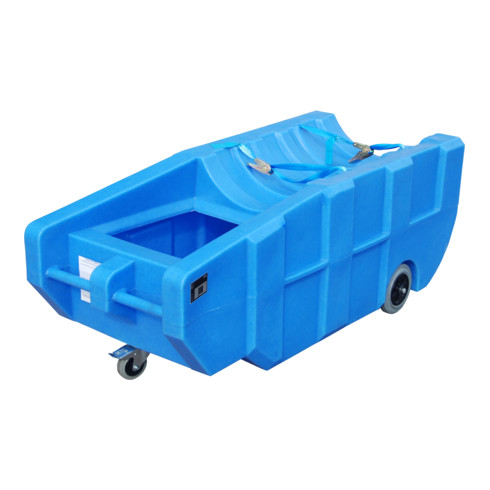 Bauer Südlohn BAC À RÉCUPÉRATION MOBILE PE GREEN-LINE WPT 230, polyéthylène robuste, bleu