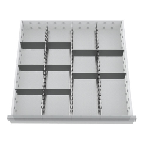 Bedrunka+Hirth Insert de tiroir Série 700, rails centraux avec cloisons (138BLH100A)
