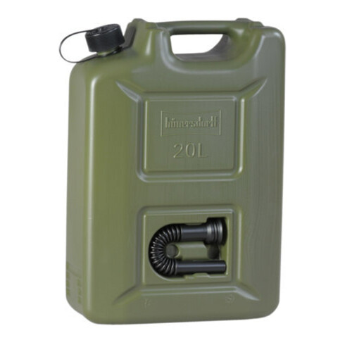 Bidon p. carburant contenu 20 l L. 350 x l. 165 x H. 495 mm vert olive