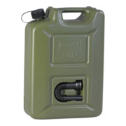 Bidon p. carburant contenu 20 l L. 350 x l. 165 x H. 495 mm vert olive