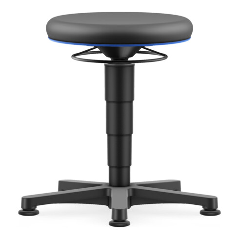 Bimos Tabouret Allround Skintec noir Hauteur d’assise 560-830 mm Anneau repose-pieds