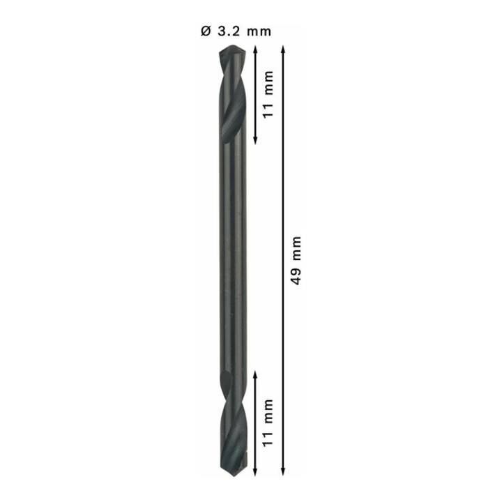 Bosch Doppelendbohrer HSS-G 3,2 x 11 x 49 mm