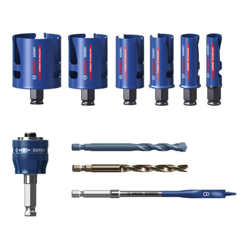 Bosch EXPERT Construction Material Power Change Plus-Lochsägen-Set, 10-tlg.