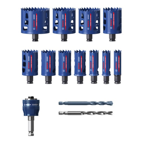 Bosch EXPERT Multi Material Power Change Plus-Lochsägen-Set, 14-tlg.