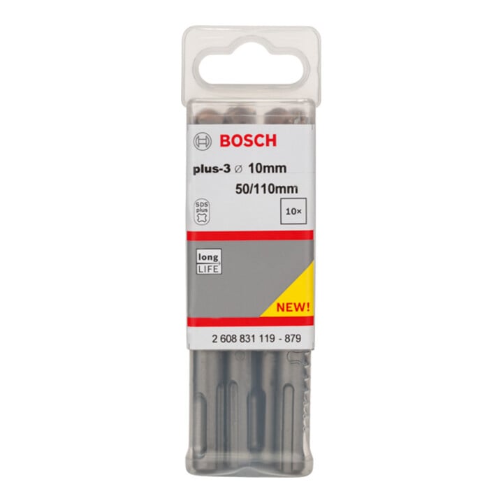 Bosch Hammerbohrer  plus-3, 10x50x110mm 10 Stk.