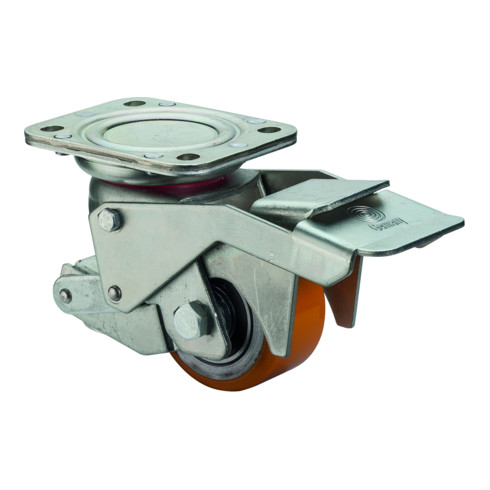BS zwenkwielen Hefwiel W120.C10.075 Zwenkwiel met rem, wieldiameter 75 mm,