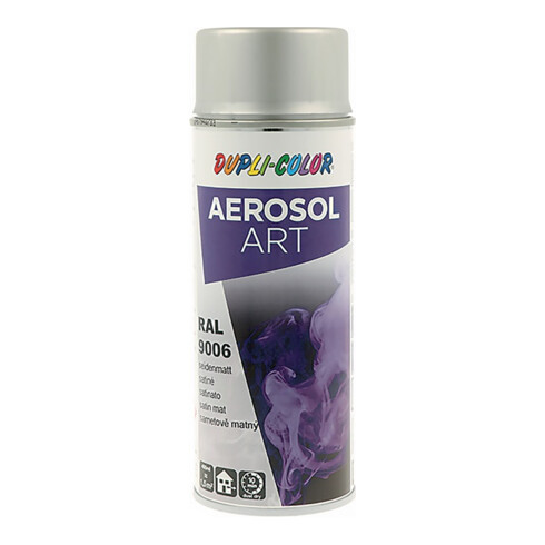 Buntlackspray AEROSOL Art weißalu.seidenmatt RAL 9006 400 ml Spraydose