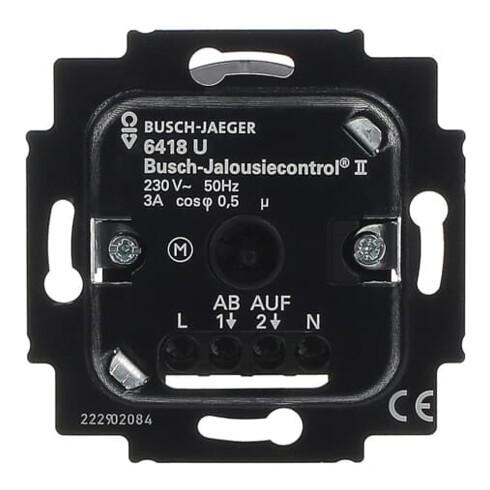 Busch-Jaeger Jalousie-Basis-Einsatz 2Schliesser 3A 690VA 6418 U