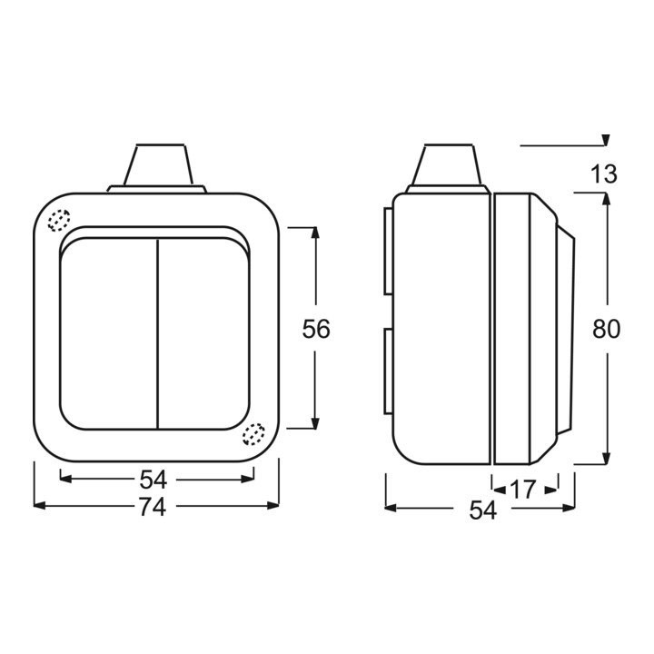 Busch-Jaeger Serienschalter AP 2601/5 WDI