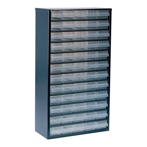 Casier de rangement raaco pour petites pièces 306 x 150 x 552 mm (l x P x H) tôle en acier 8 tiroirs