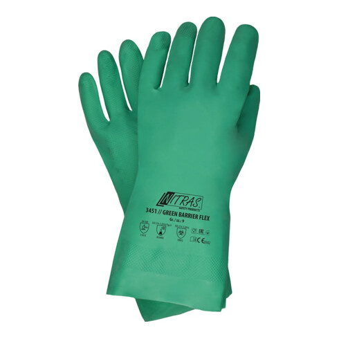 Chemikalienschutzhandschuhe Green Barrier Flex Gr.9 grün EN 388 PSA III NITRAS