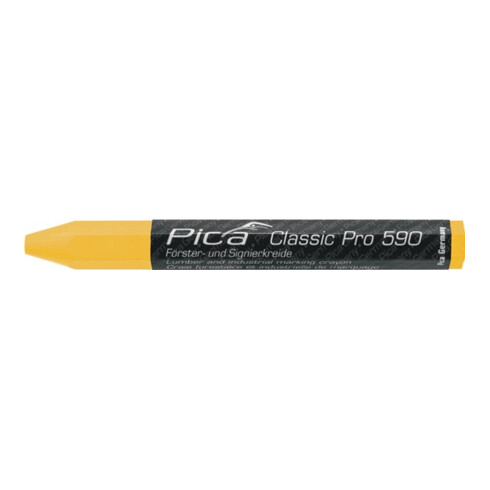 Craie de marquage Classic PRO 590 jaune av.emballage papier Pica Classic PRO 590