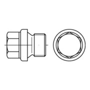 DIN 910 Verschlussschraube mit Bund Außensechskant schwer Feingewinde, Edelstahl A4-70, blank