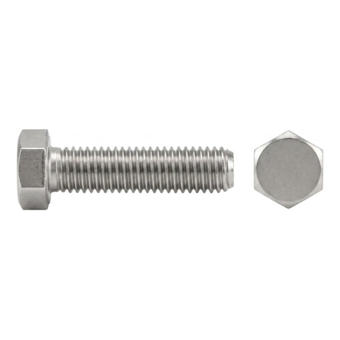 DIN 933/ISO 4017 Sechskantschraube VG Edelstahl A2-70 blank