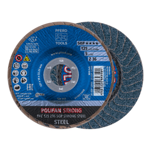 PFERD POLIFAN disque à lamelles PFC SGP ACIER FORTE