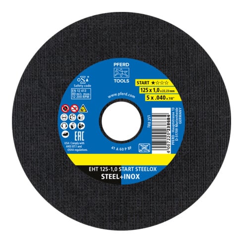 Disque de coupe PFERD EHT 125-1,0 MM BOÎTE (50)