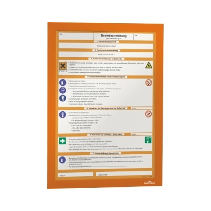Durable Magnetrahmen DURAFRAME A4 Orange