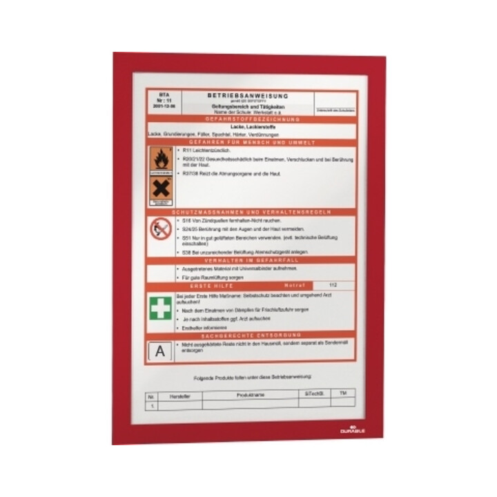 Durable Magnetrahmen DURAFRAME A4 Rot