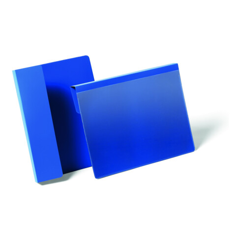 DURABLE Pochettes d'identification A5 paysage avec pli 50 pièces bleu foncé