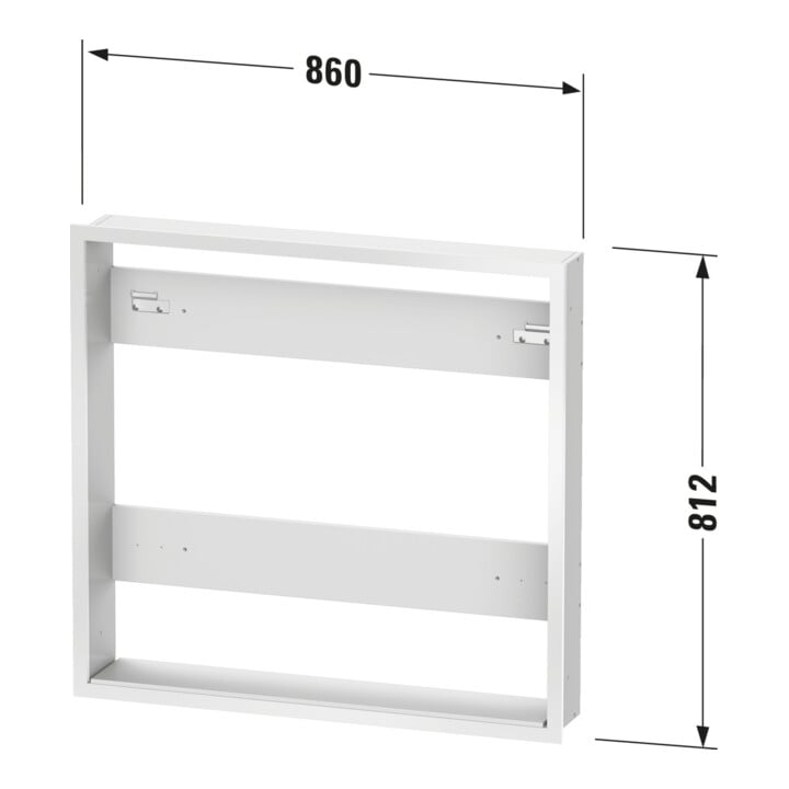Duravit Einbauset 86,1x13,9cm, Rah. f Spanplattenschraube Good/Better