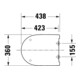Duravit WC-Sitz D-shaped m Abs, abn., 43,8cm, Uni, Scha. ES, we.