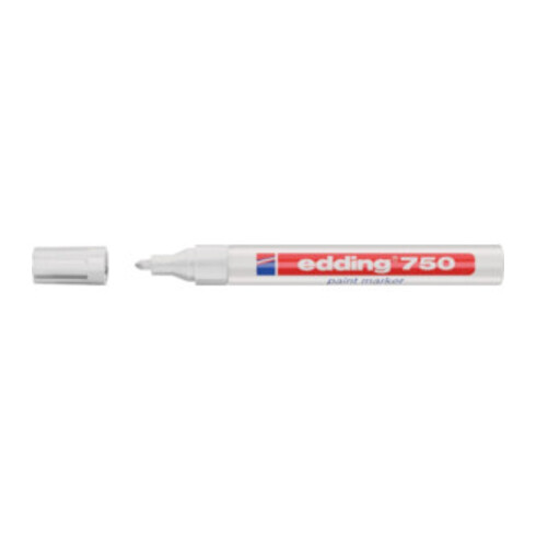 Edding Lackmarker 750 weiss Rundspitze Strichbreite ca.2-4mm