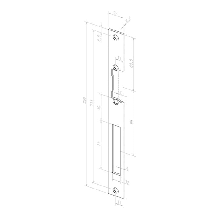 effeff ASSA ABLOY E-Türöffner 118 mit Flachschließblech 10-24V