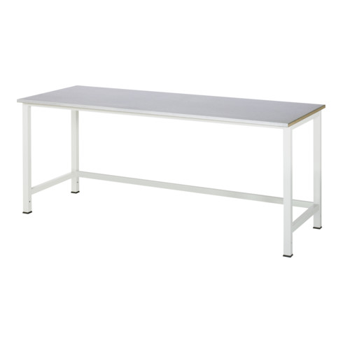 Établi Rau avec plateau à revêtement en tôle d'acier LxPxH 2000x800x825 mm