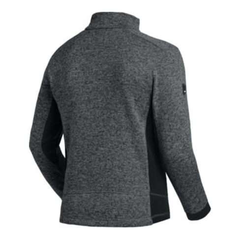 FHB CHRISTOPH Strick-Fleece-Jacke Herren anthrazit-schwarz Gr. 2XL