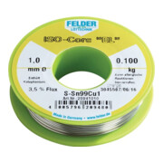 Fil d'apport de soudure ISO-Core® EL 1 mm 250 g S-Sn99Cu1 FELDER