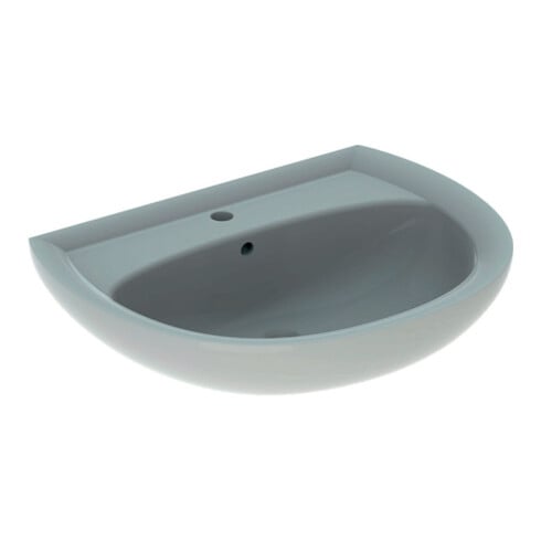 Geberit Waschtisch Renova 65x51cm, perg., m Hahnloch, mit Überlauf