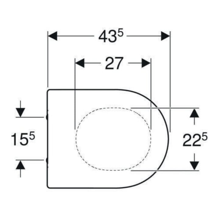 Geberit WC-Sitz Acanto Quick-R., MS verchromt, m Absenkaut., we.