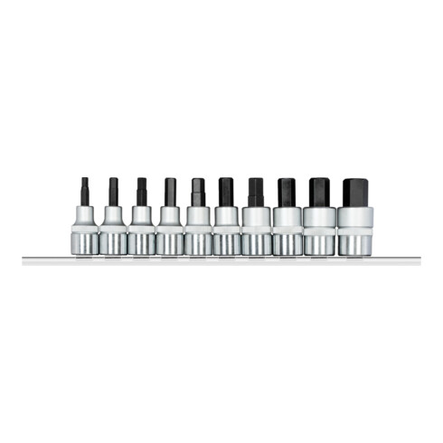 Gedore Embouts de tournevis 1/2 + rail 10 pièces R62558110