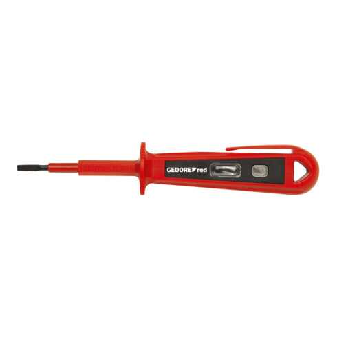 Gedore red Tournevis testeur avec compteur de coups, plage de mesure max. 250 volts, avec protection antidérapante, testeur de phase, R38120312