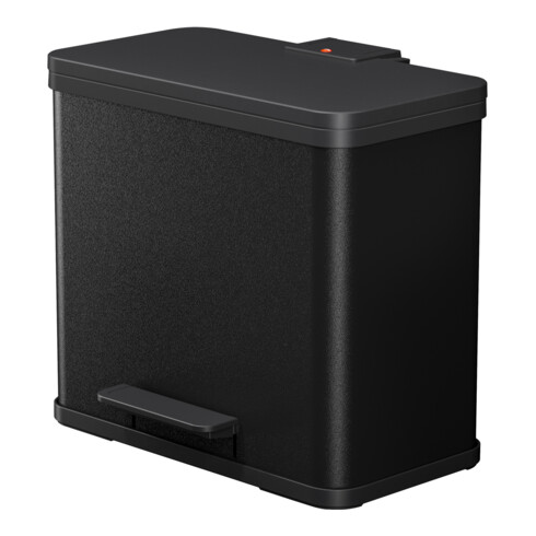 Hailo Öko duo Plus L, Poubelle à pédale, 17 + 9 ltr, noir