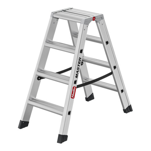 Hailo Aluminium-Doppelstufenleiter Master D100 2 x 4 Stufen