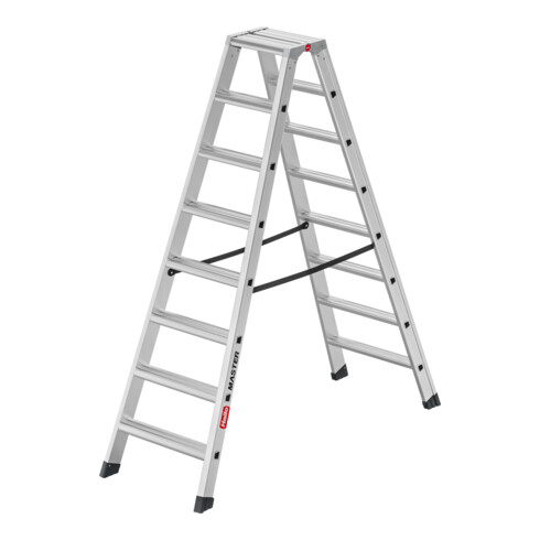 Hailo Aluminium-Doppelstufenleiter Master D100 2 x 8 Stufen