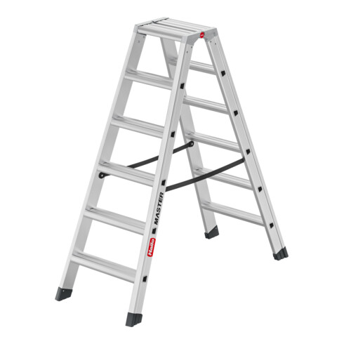 Hailo Échelle double en aluminium Master D100 2 x 6 marches