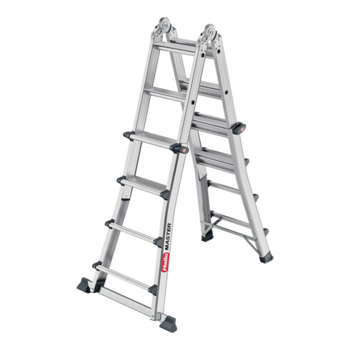 Hailo Échelle multifonction en aluminium Master M100 4 x 4 marches