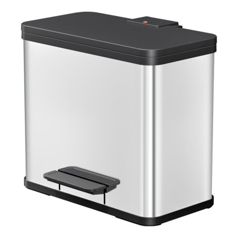 Hailo trio Plus L, Tret-Mülltrenner, 3x9 ltr, Edelstahl