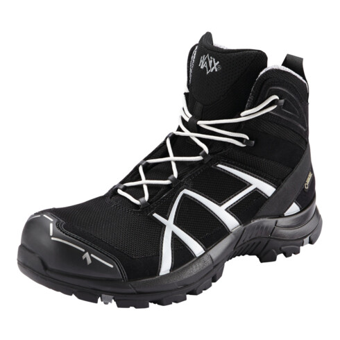 Haix Chaussures hautesà lacets noires/argent Black Eagle Safety 40 Mid ESD, S3, Pointure UE: 45