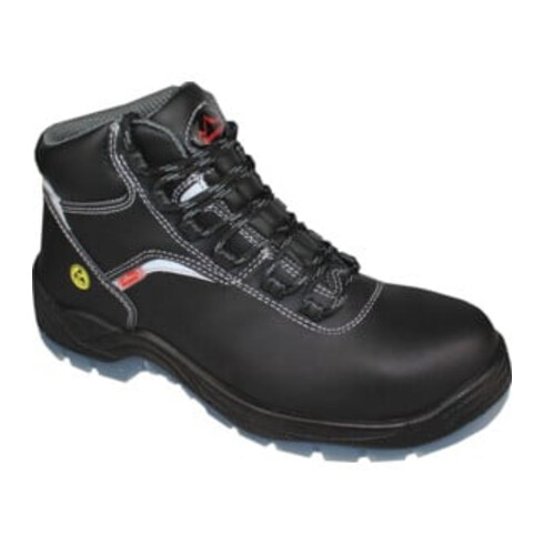 Hase Chaussure de sécurité haute S3 Arona-ESD en cuir bovin, noir