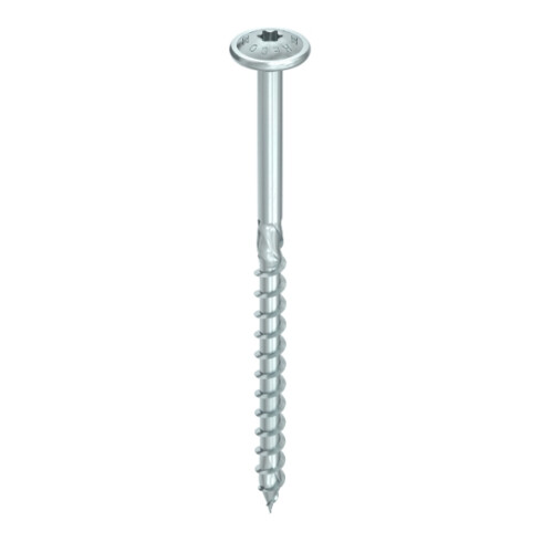 HECO Testa a disco TOPIX-plus, T-Drive, T-25, filettatura parziale, zincato blu, A3K