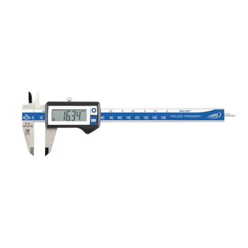 Helios Preisser Digitaler Taschenmessschieber eckiges Tiefenmaß 150 x 40 mm